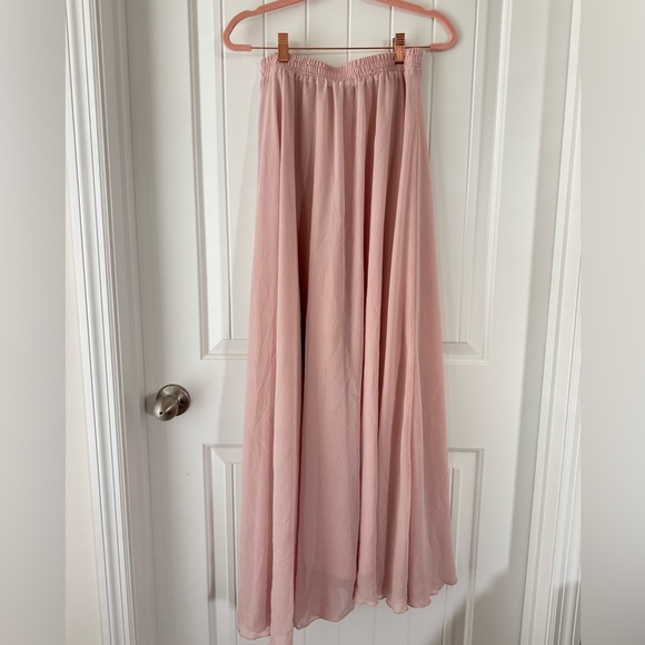 Pink Chiffon Maxi Skirt 2XL - Picture 1 of 1